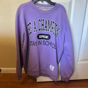 Supreme x Champion Purple Sweatshirt Size medium